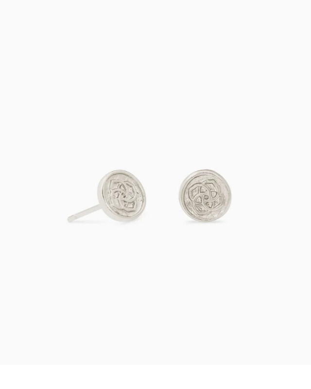 Dira Coin Stud Earring Silver