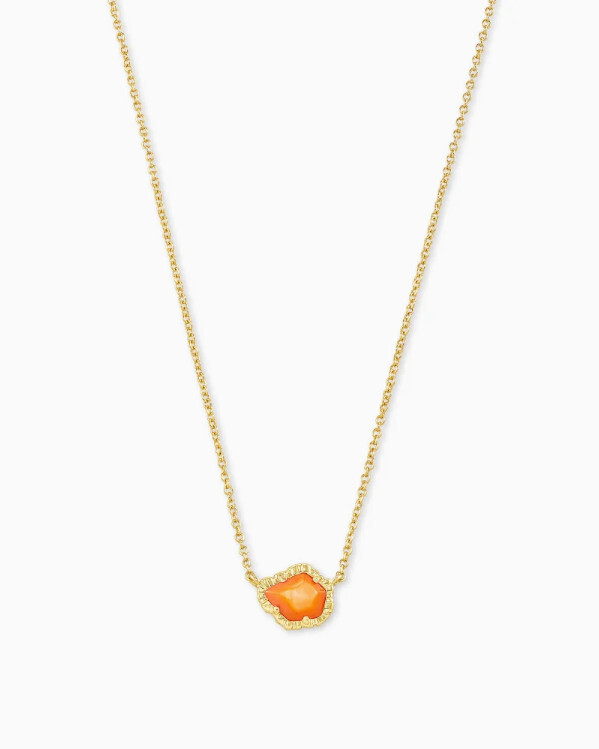 Tessa Small Short Necklace Gold Papaya Mop