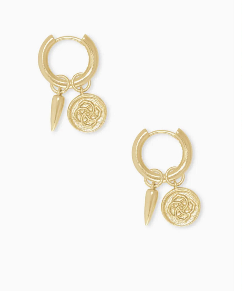 Earring Dira Coin Huggie Gold
