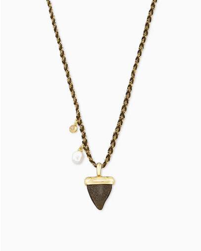 Golden Obsidian Long Pendant Necklace