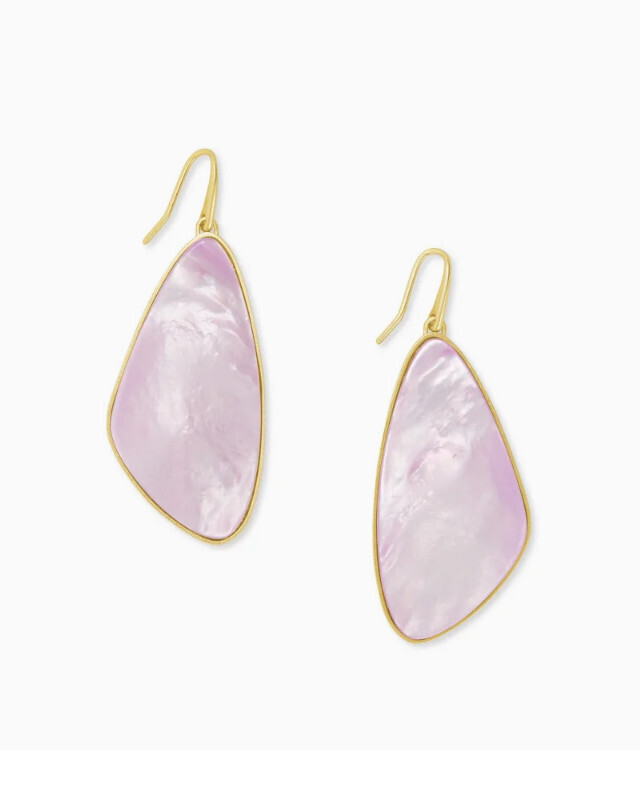 McKenna Drop Earring Gold Lilac Mop