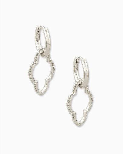 Abbie Huggie Earrings Rhodium