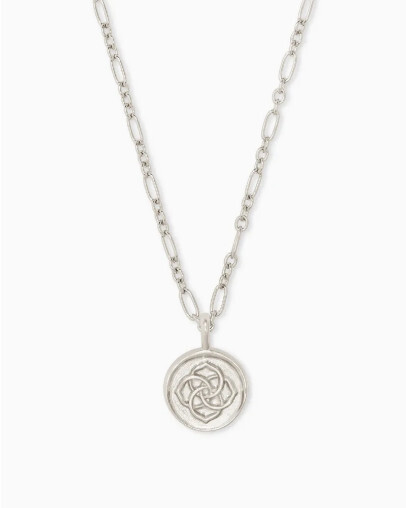 Dira Coin Pendant Necklace Silver