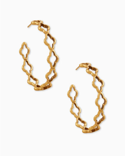 Abbie Hoop Earrings Vintage Gold