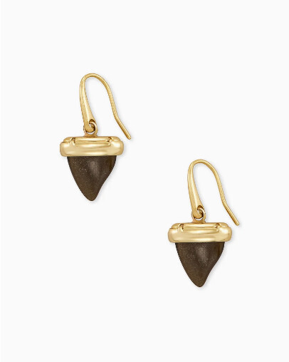 Drop Earrings Oleana Golden Obsidian Gold