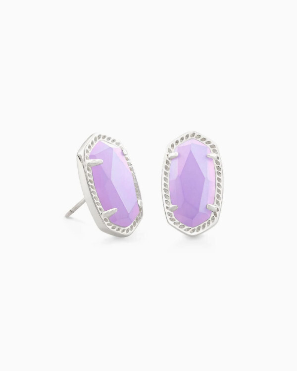 Earring Ellie Silver Iridescent Lilac