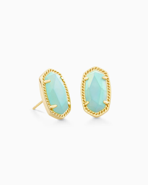 Earring Ellie Gold Iridescent Mint