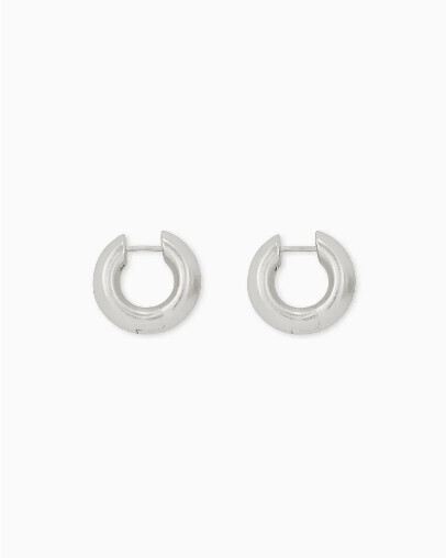 Earring Mikki Hoop Rhodium Silver Metal