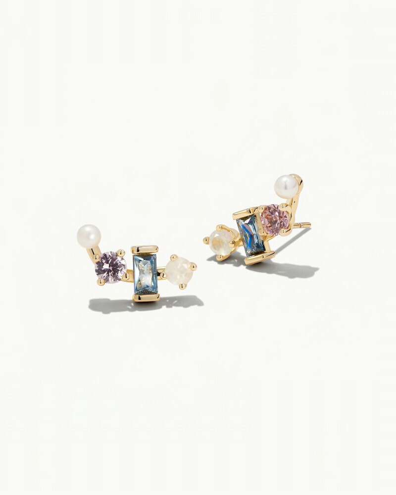 Madelyn Ear Climber Gold Neutral Mix