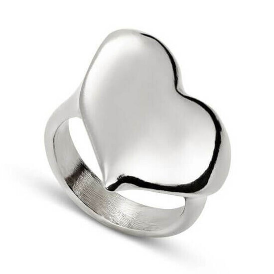 UNO Heart Silver Ring Sz 7