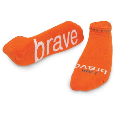 Low Cut Socks I Am Brave Orange 