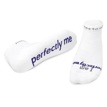 Low Cut Socks I Am Perfectly Me White/Purple 