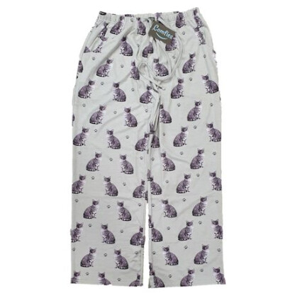 Pajama Bottoms Silver Tabby Cat 
