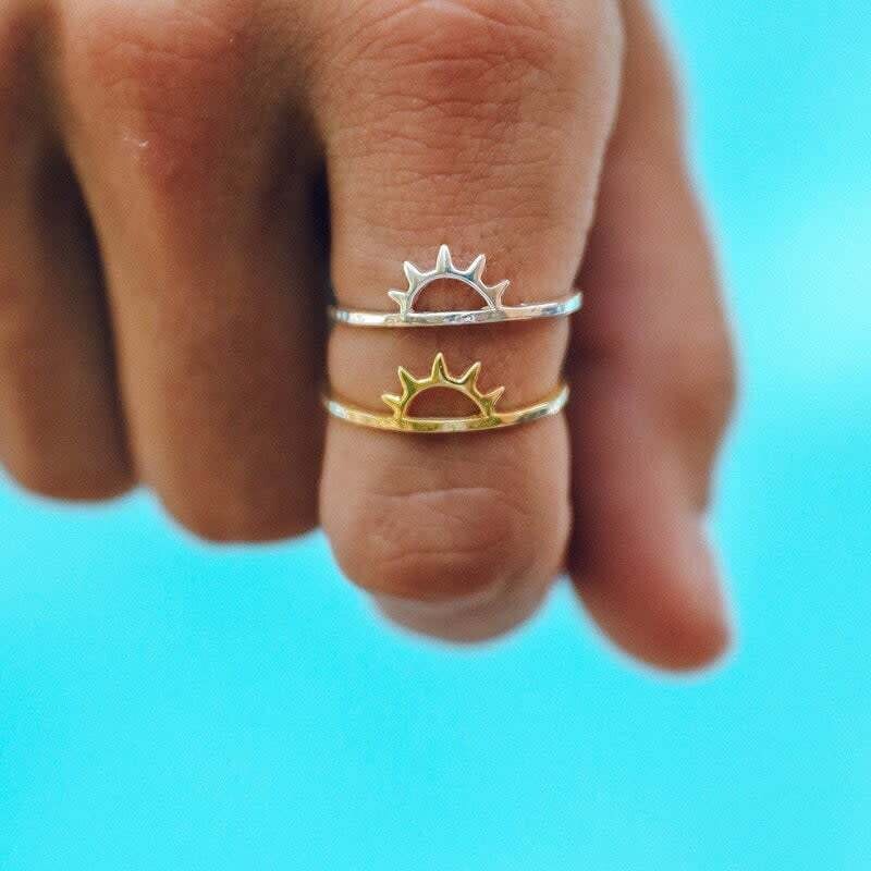 Sunset Ring Silver