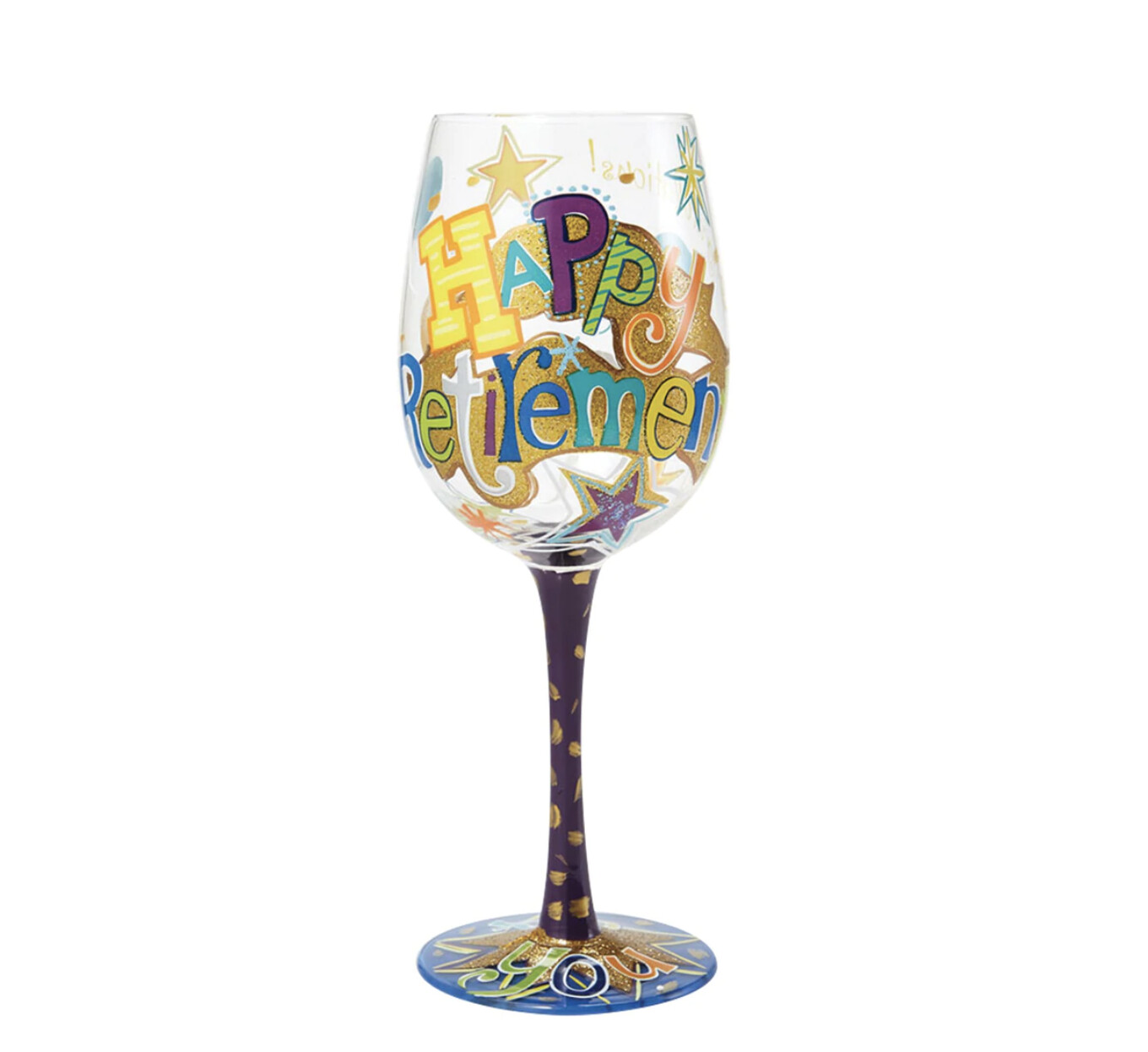 Wine Glass Happy Retirement