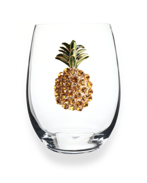 Pineapple Stemless Wine Glass