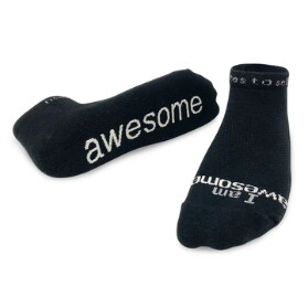 Low Cut Socks I Am Awesome Black Medium