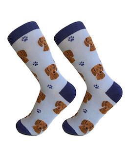 Pet Lover Unisex Socks Dachshund Red