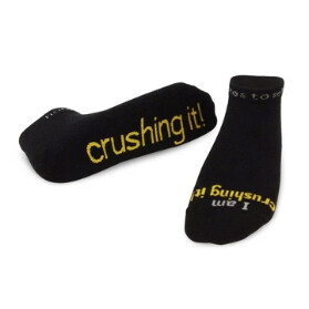 Low Cut Socks I Am Crushing It Black/Gold Medium