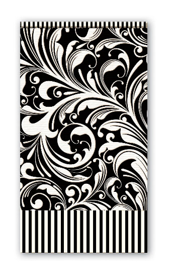 Black Florentine Hostess Napkin