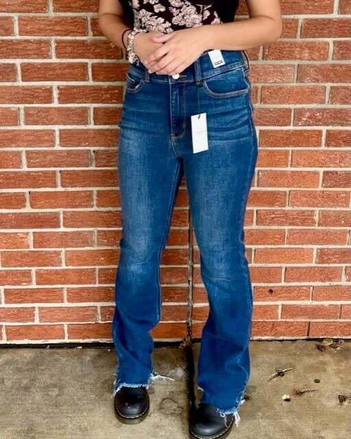Vintage Frayed Hem Bootcut Jean, Size: 11 | 30