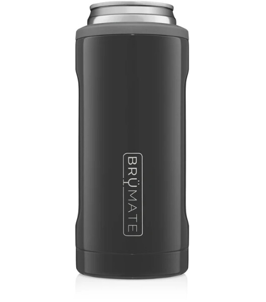 Hopsulator Slim Can Cooler 12oz Charcoal