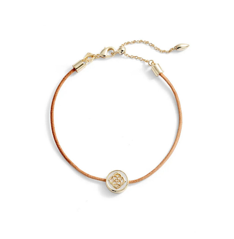 Stamped Dira Bracelet Gold Ivory Mother of Pearl
