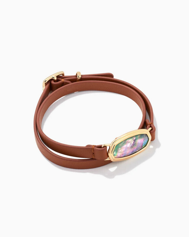 Framed Dani Wrap Bracelet Gold Lilac Abalone