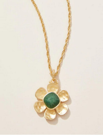Spartina Primrose Necklace 36&quot; Green Aventurine