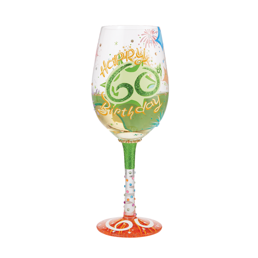Happy 60th Birthday Wine Glass