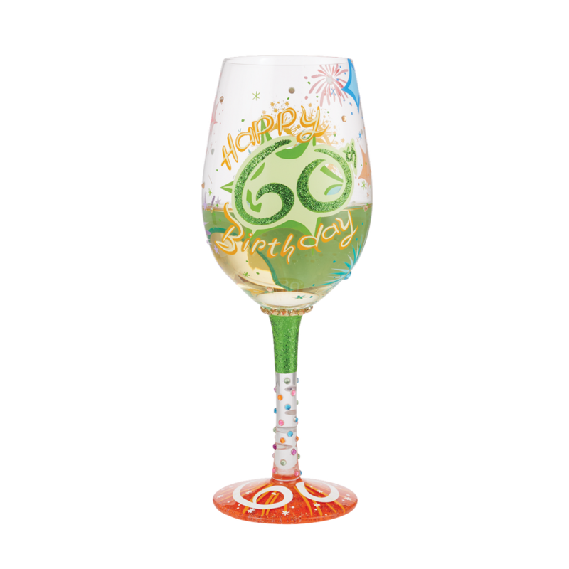 Happy 60th Birthday Wine Glass