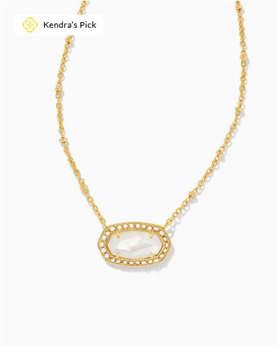 Pearl Beaded Elisa Necklace Gold Ivory Mother Of Pearl
