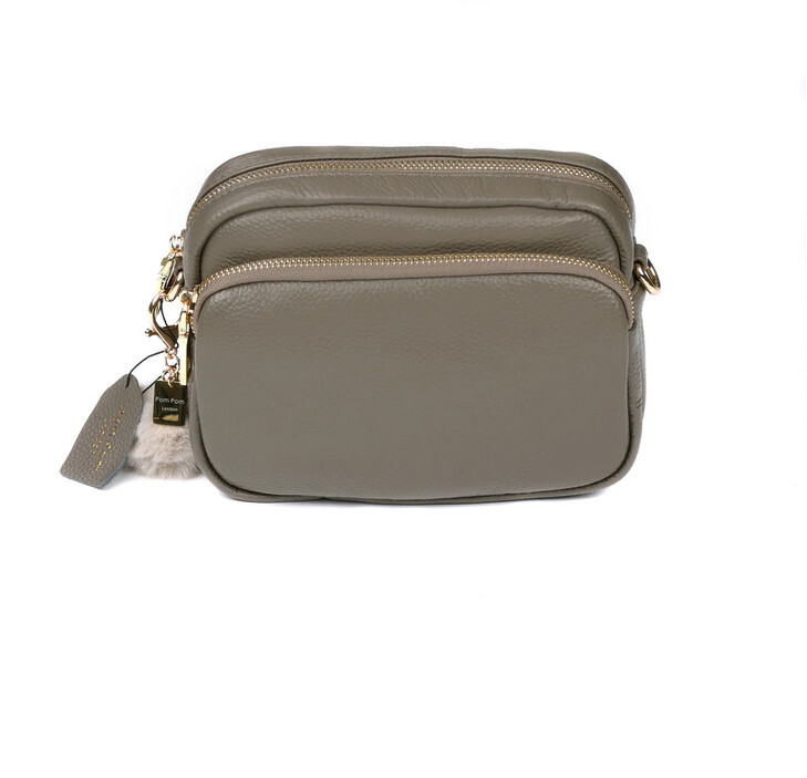 Mayfair Bag w/Pom Keychain Taupe