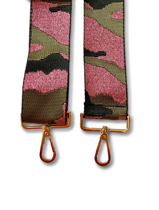 Pom Pom Strap Camouflage Pink &amp; Green