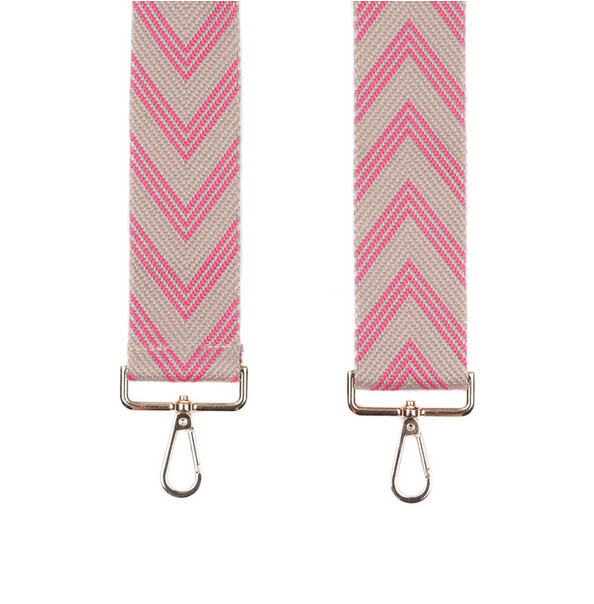 Pom Pom Strap Pink Chevron
