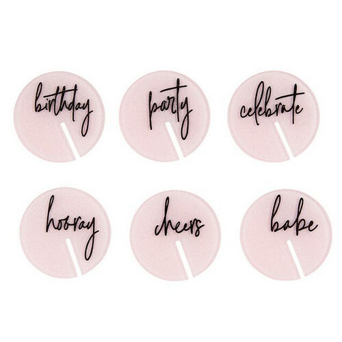 Acrylic Drink Markers Birthday