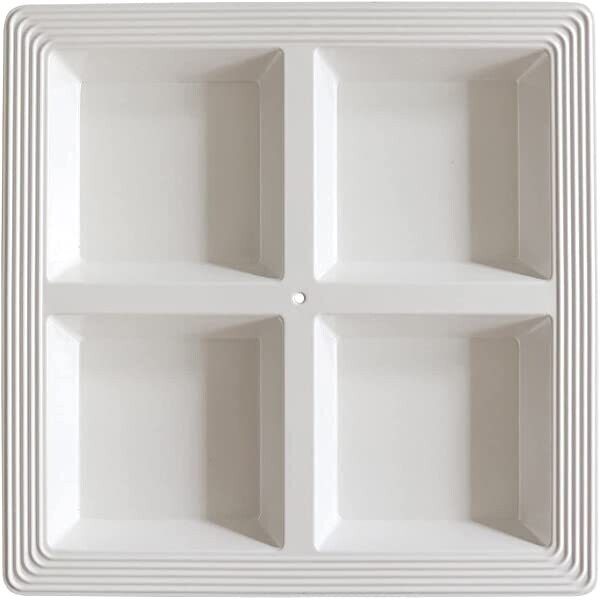 Melamine Square Sectional Server Pinstripes