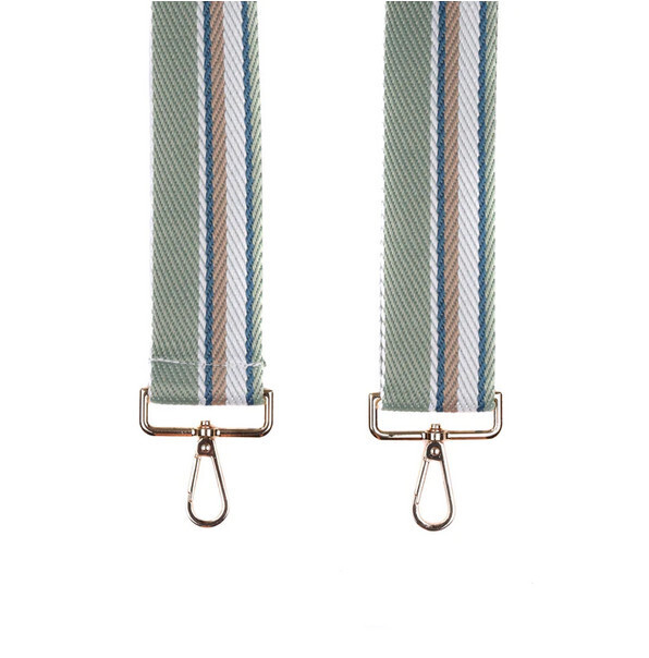 Pom Pom Strap Striped Mint Bold Stripe