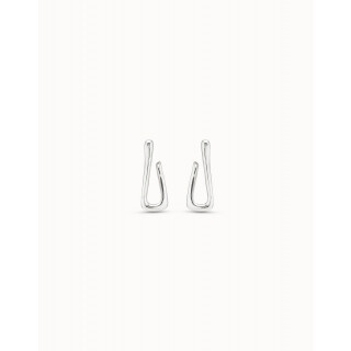 For U Silver Earrings
