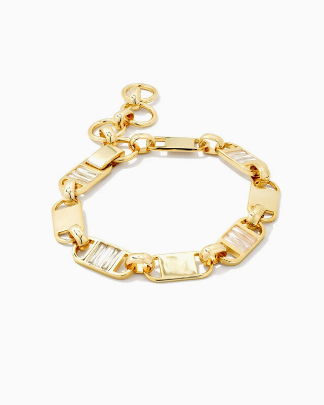 Bracelet Jessie Bracelet Gold White Crystal