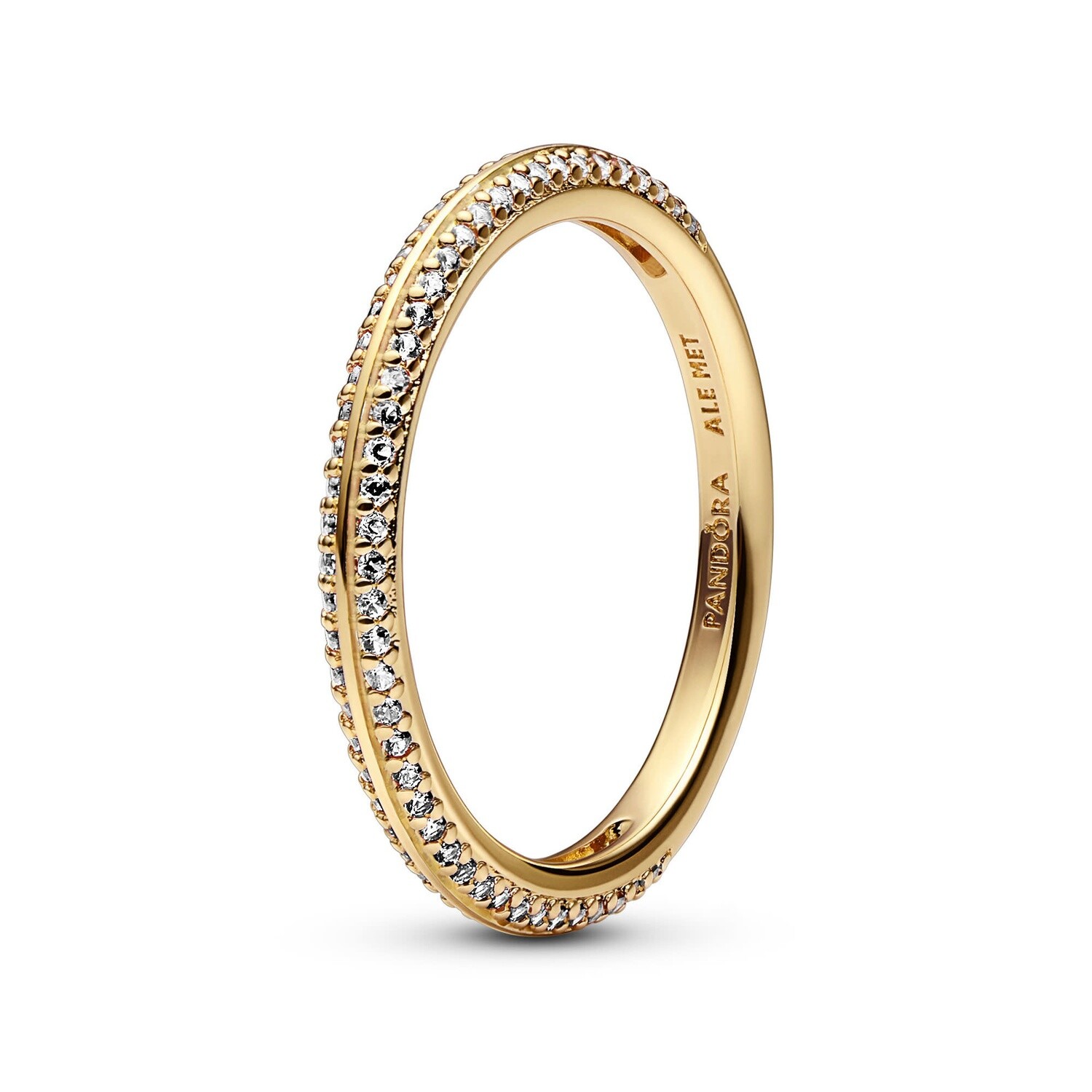 169679C01-52 14k Gold-plated ring with clear cubic zirconia FINAL SALE