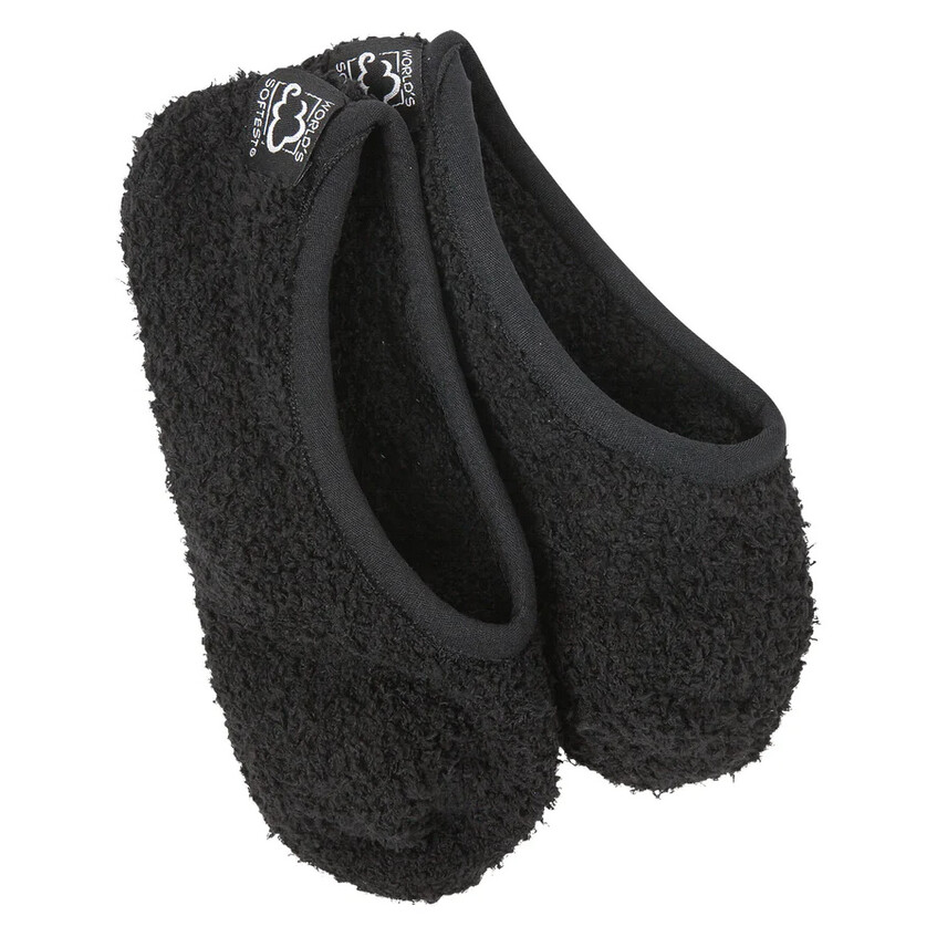 World Softest Socks Cozy Footsie Black