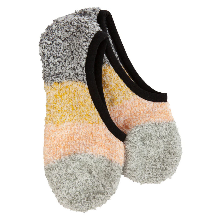 World Softest Socks Cozy Colorblock Footsie Black Multi