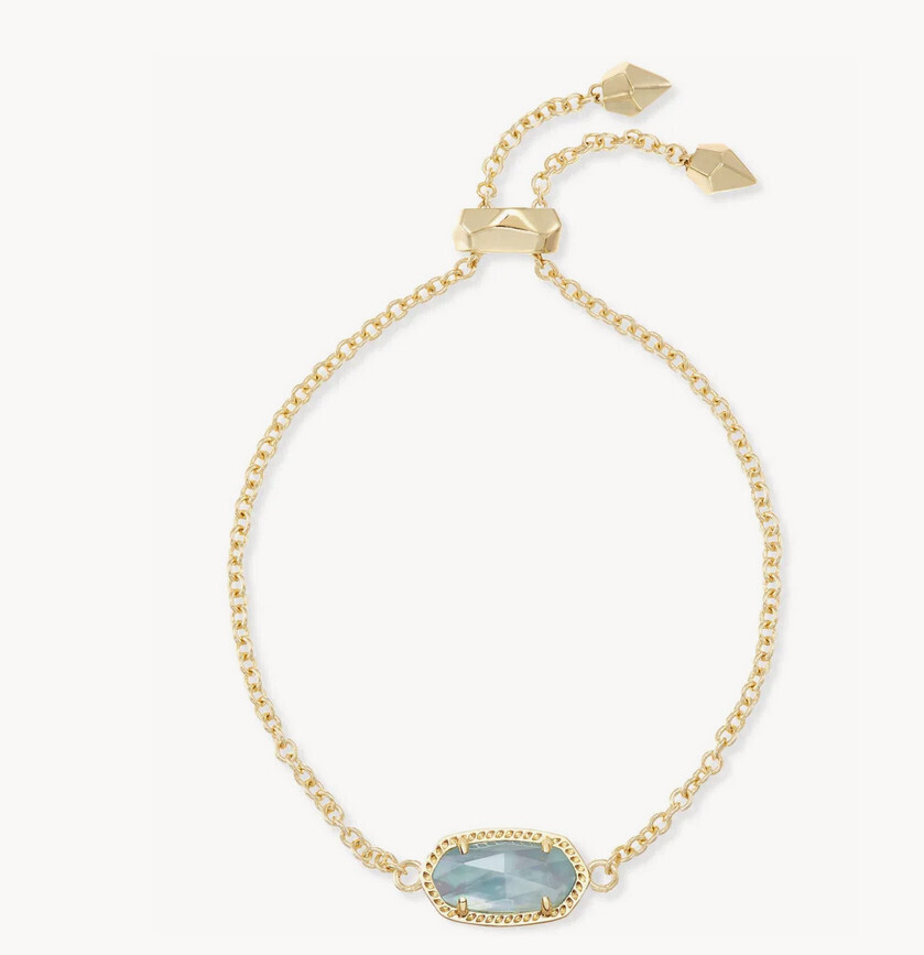 Elaina Bracelet Gold Light Blue Illusion