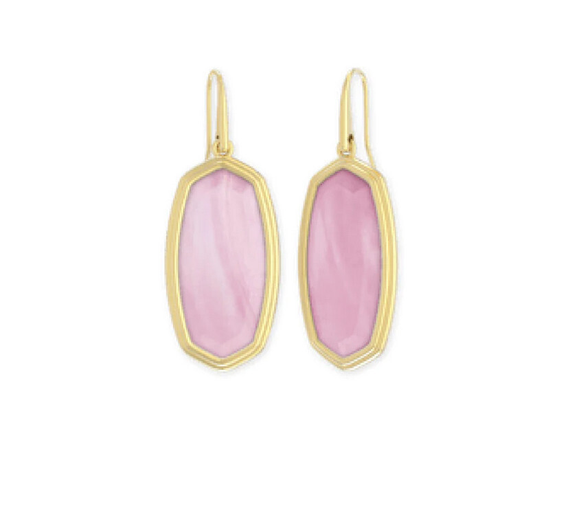Earrings Elle Drop Gold Peony MOP