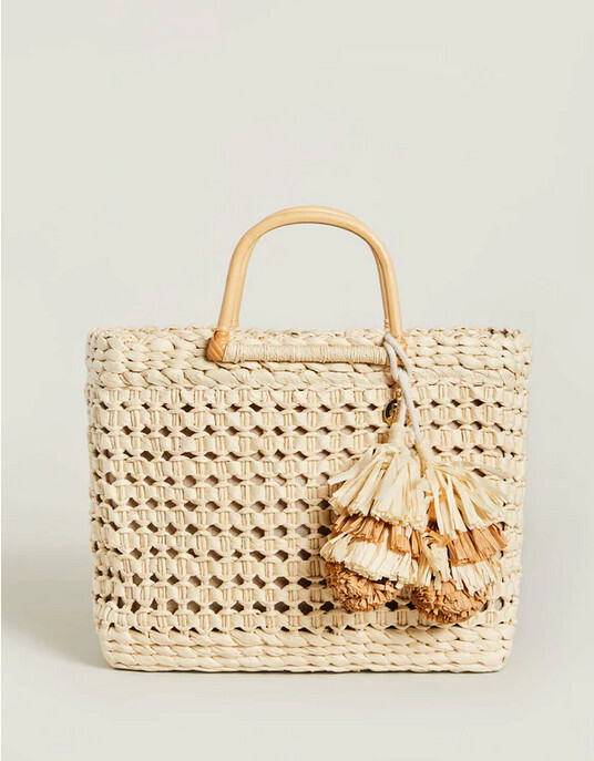 Papyrus Basket Tote Natural