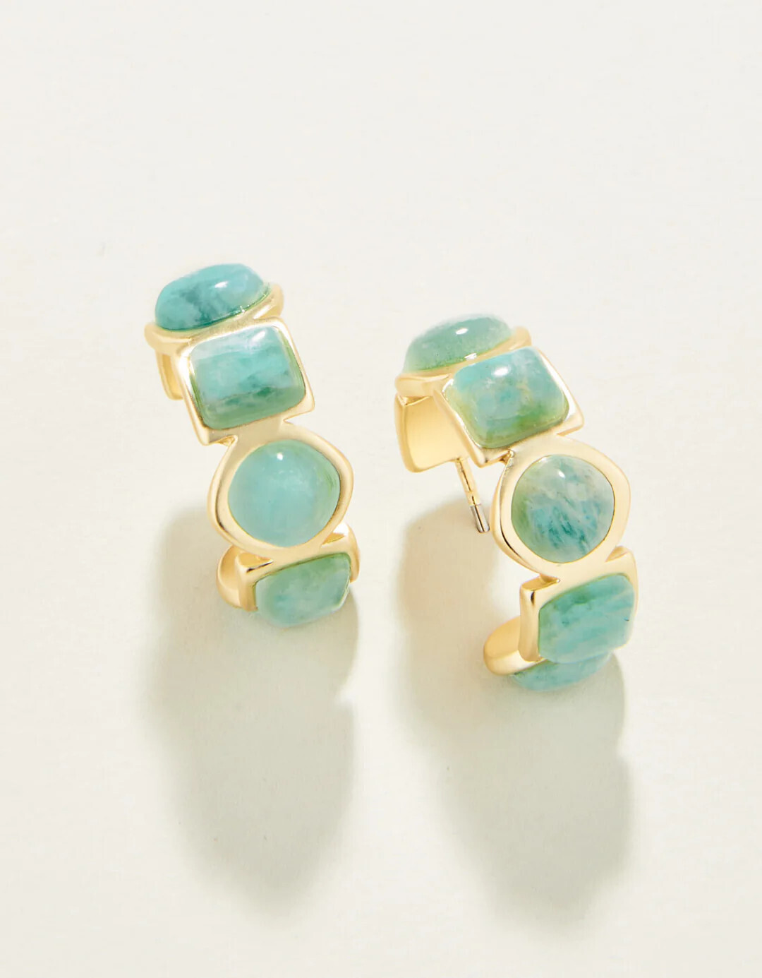 Meara Hoop Earrings Amazonite