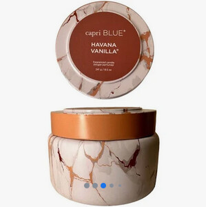 Havana Vanilla Modern Marble Travel Tin 8.5 oz