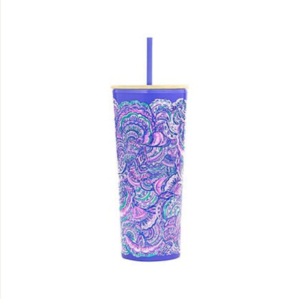 Tumbler w/Straw Happy As A Clam