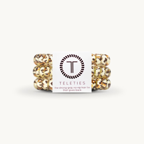 3 Pack Hair Ties Small Leopard